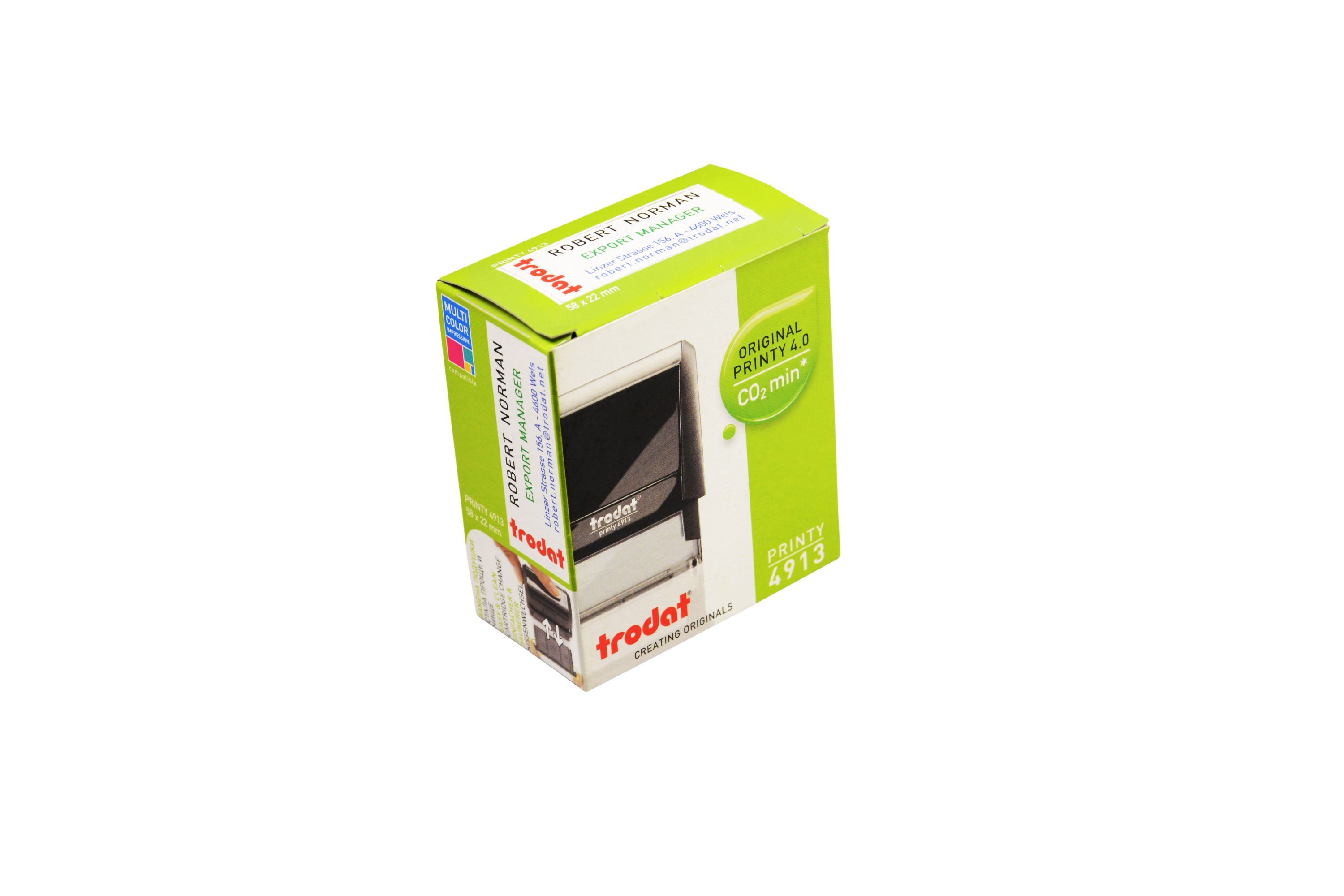 Оснастка для штампа оттиск 58х22мм TRODAT (4913) красная /1/