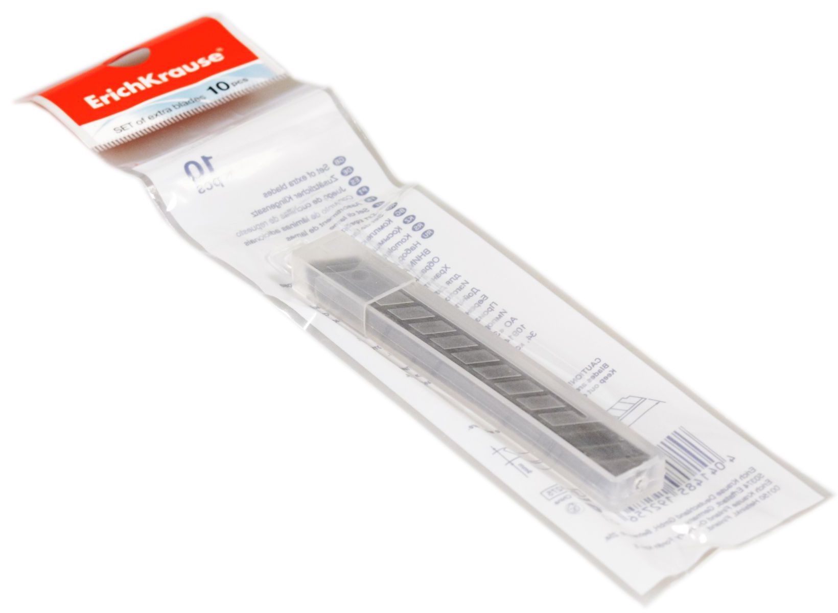 Лезвия  9мм для канцелярского ножа "Erich Krause" 10шт./24/