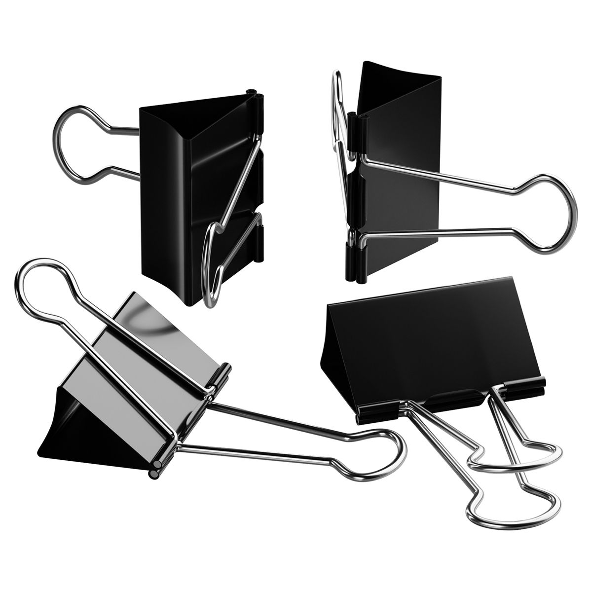 Зажим для бумаг 51мм "Berlingo" черный /12/60/