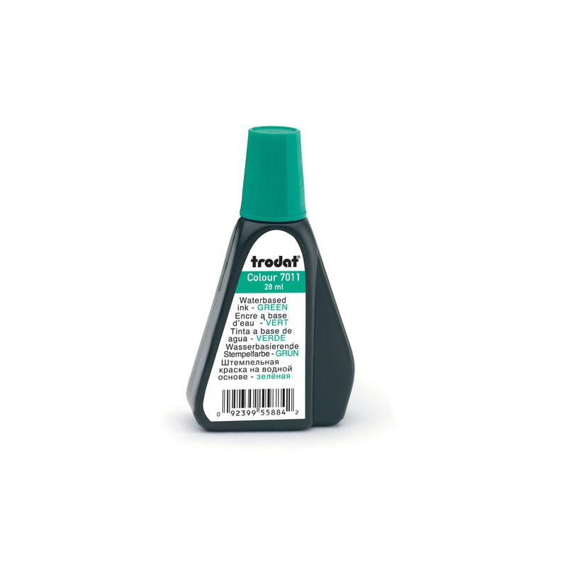 Штемпельная краска TRODAT 28мл зеленая /10/