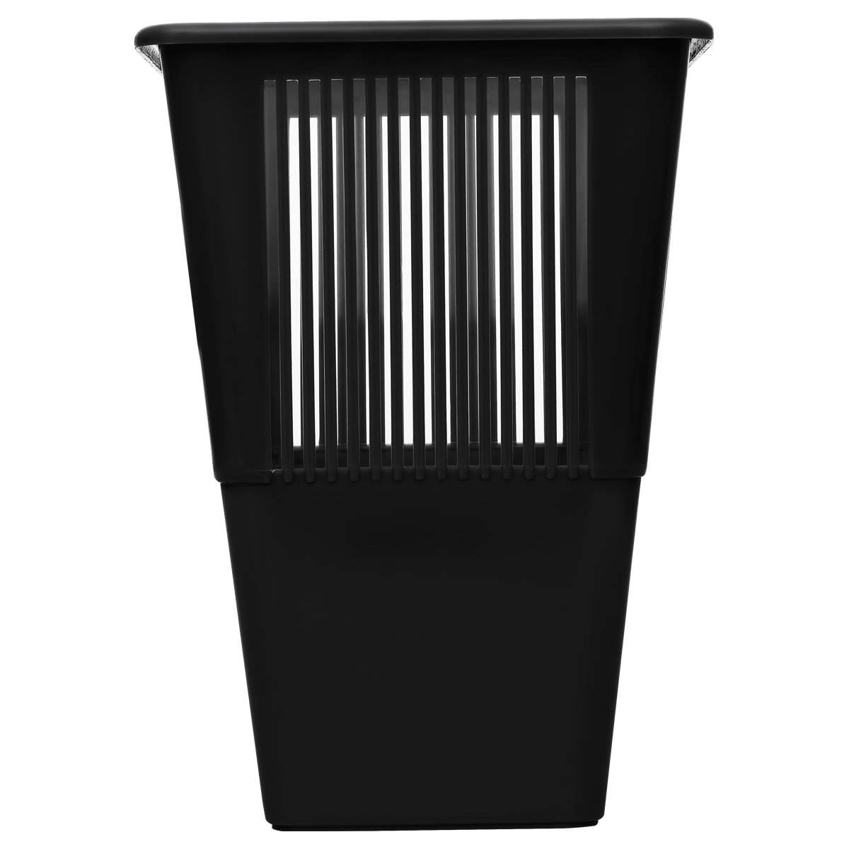 Корзина для бумаг 12л "СТАММ" черная прямоугольная /20/