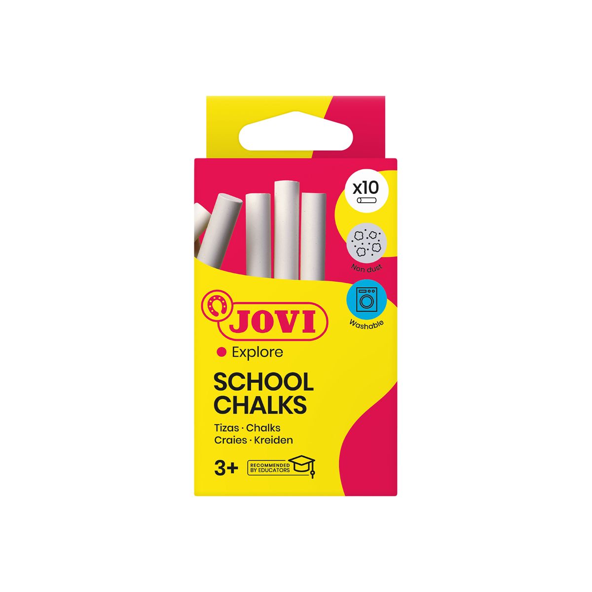 Мел белый  10шт. "JOVI" круглый /160/