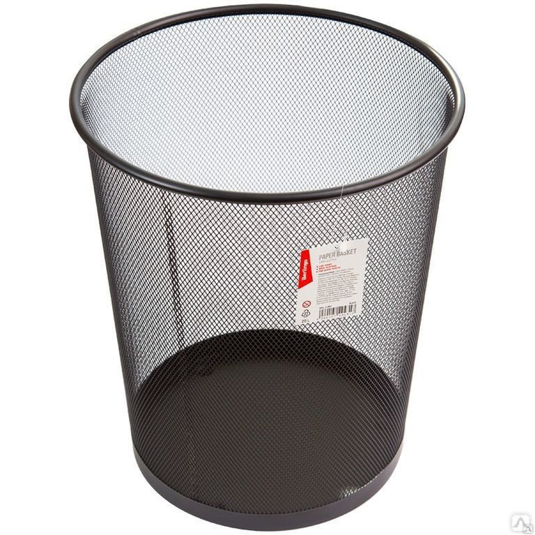 Корзина для бумаг 20л "Berlingo Steel&Style" сетчатая металлическая серебристая /12/