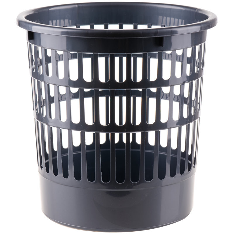 Корзина для бумаг  9л "OfficeClean" сетчатая серая /20/