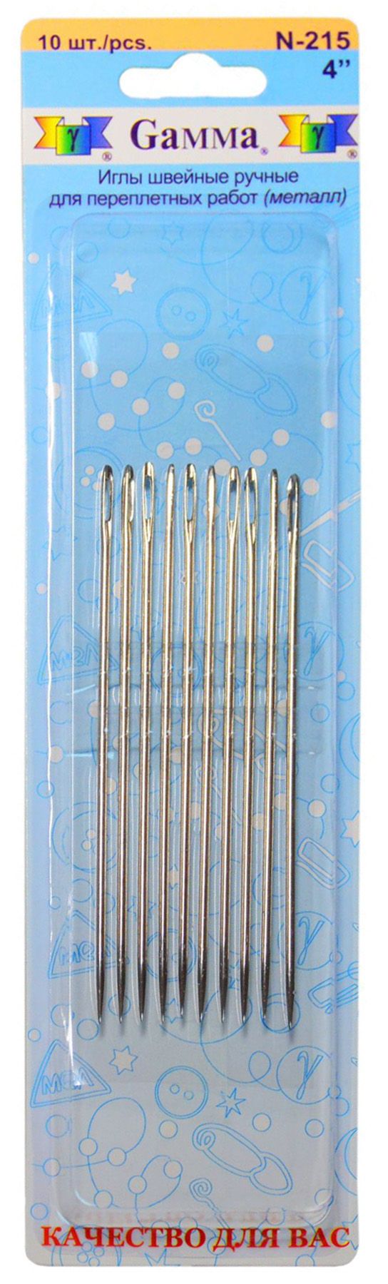Иглы для переплетных работ 10см "Gамма" 10шт /10/