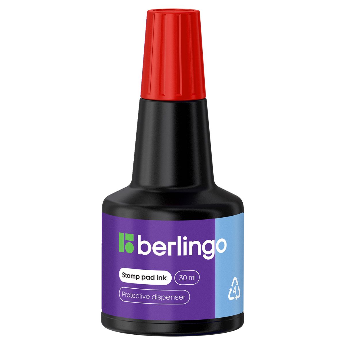 Штемпельная краска Berlingo 30мл красная /12/72/