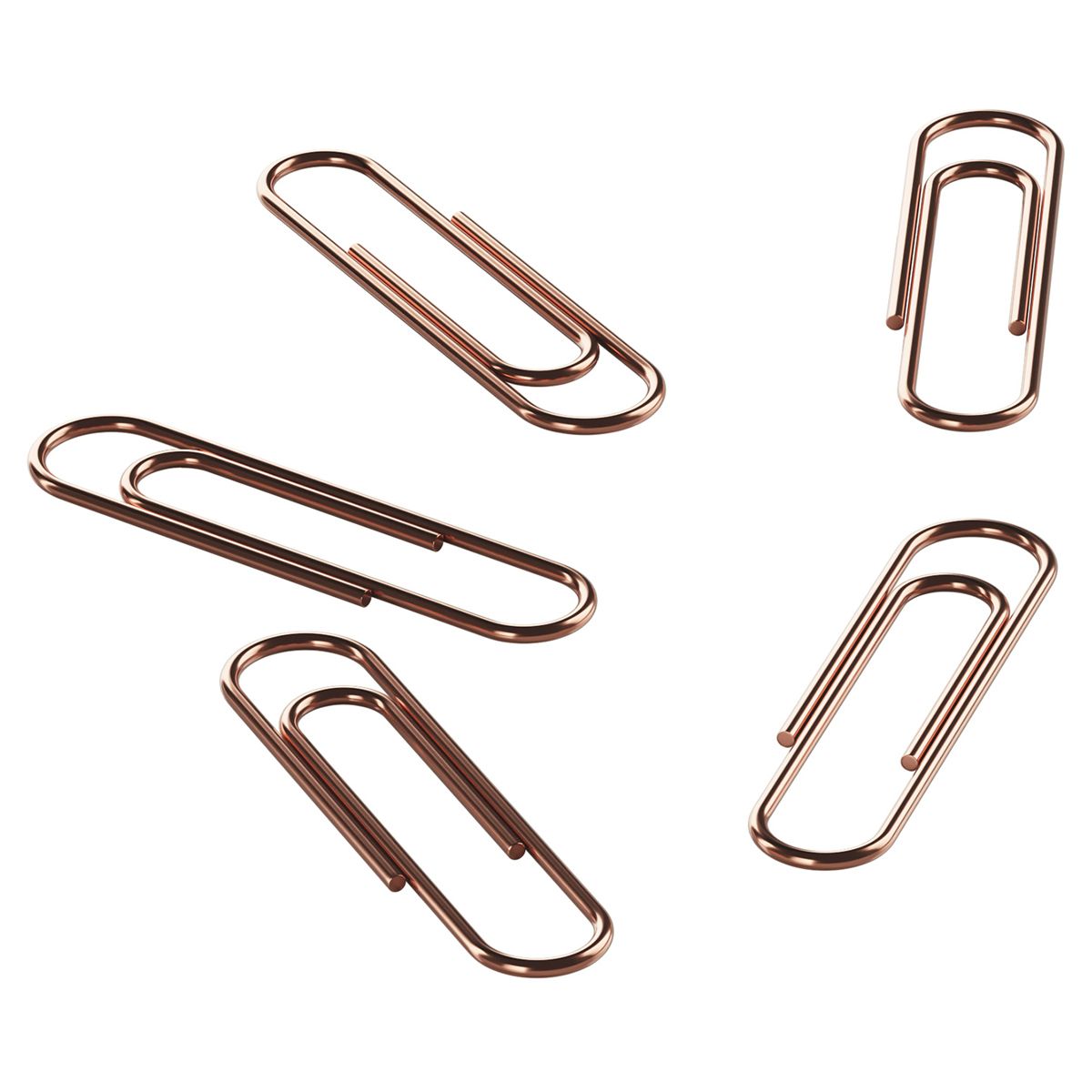 Скрепки 28мм "Berlingo" 100шт. розовое золото /24/