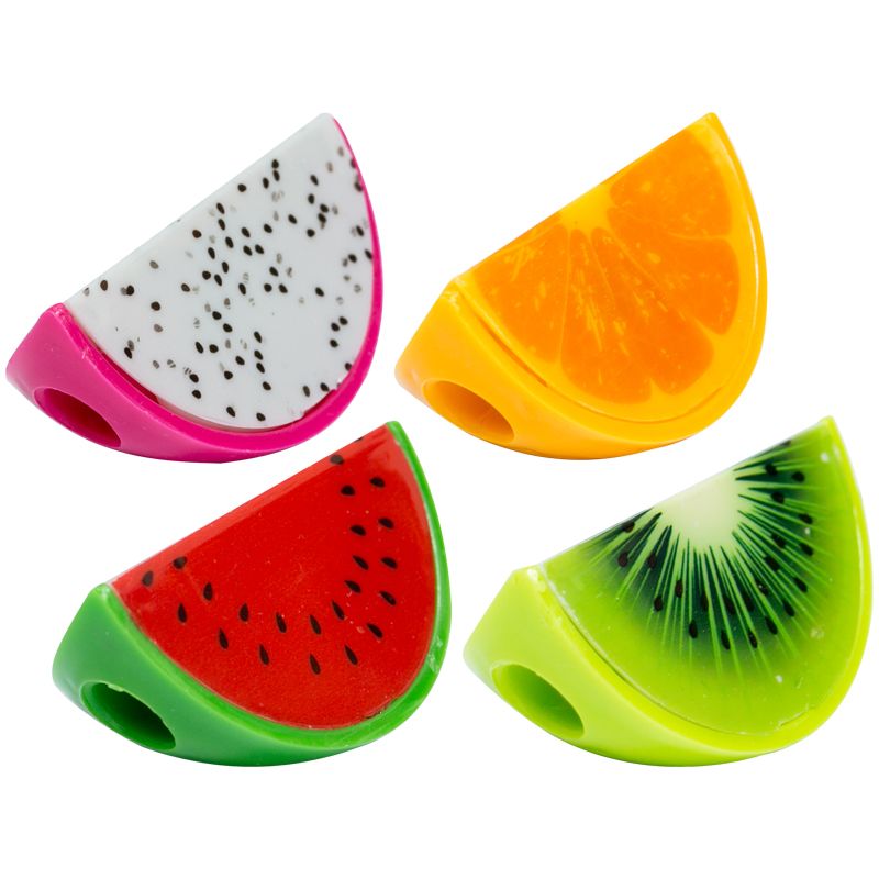 Точилка с контейнером "ArtSpace" "Фрукты" на 1 отверстие ассорти