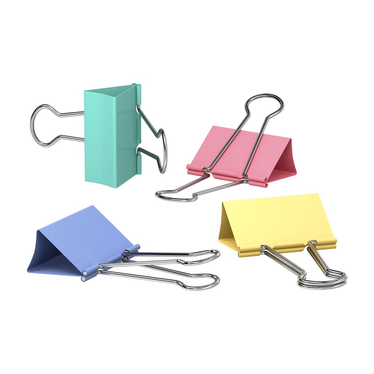 Зажим для бумаг 41мм "Berlingo" цветной /12/120/