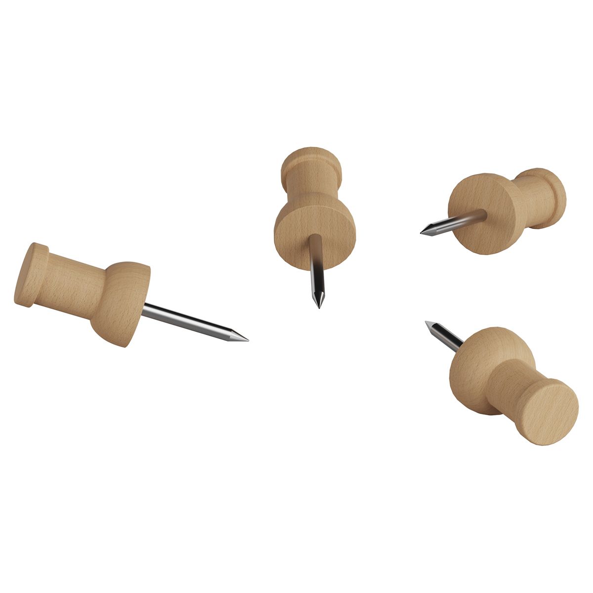 Кнопки  30шт. "Berlingo" "Green Series" силовые дерево ассорти /24/