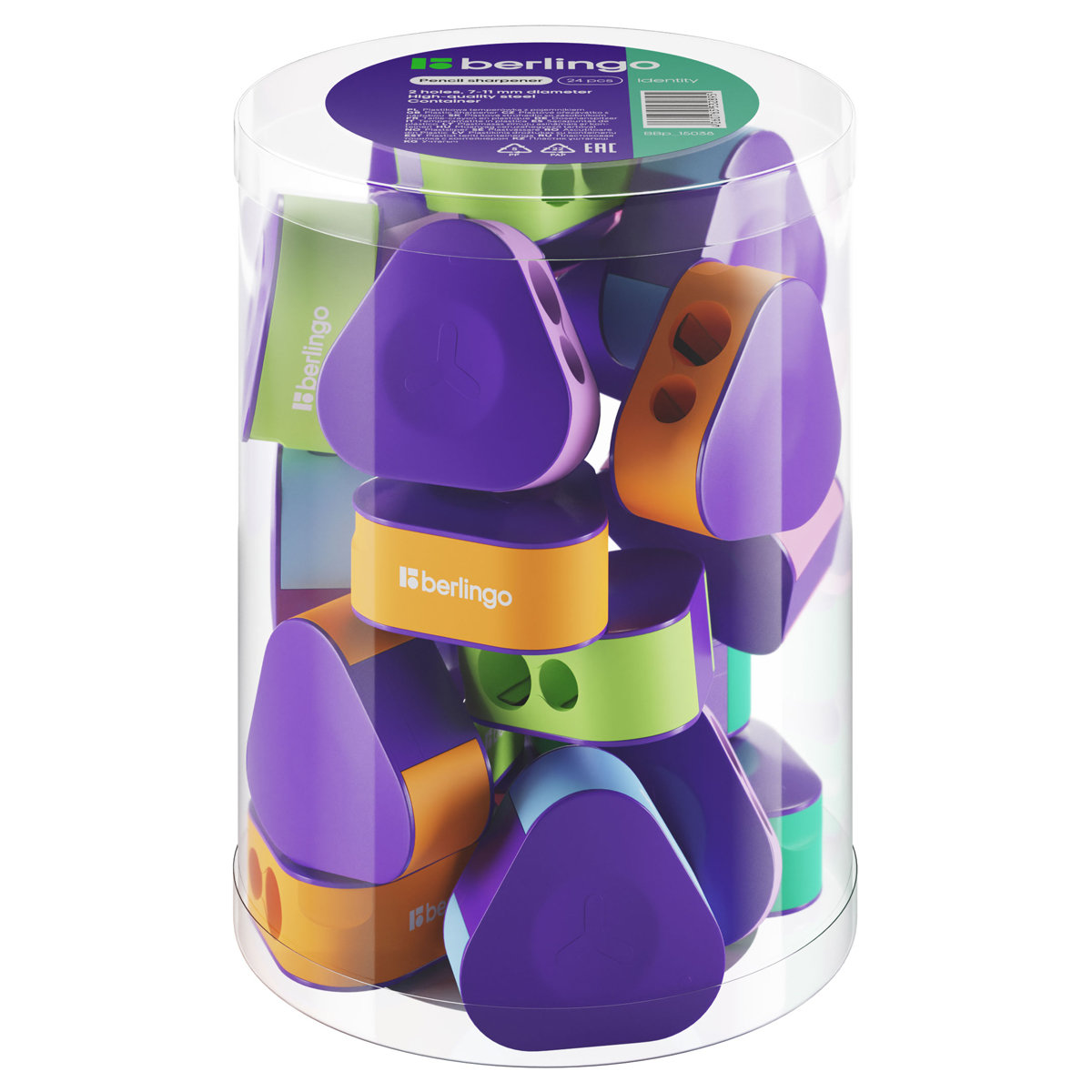 Точилка с контейнером "Berlingo "Envy" ассорти /24/