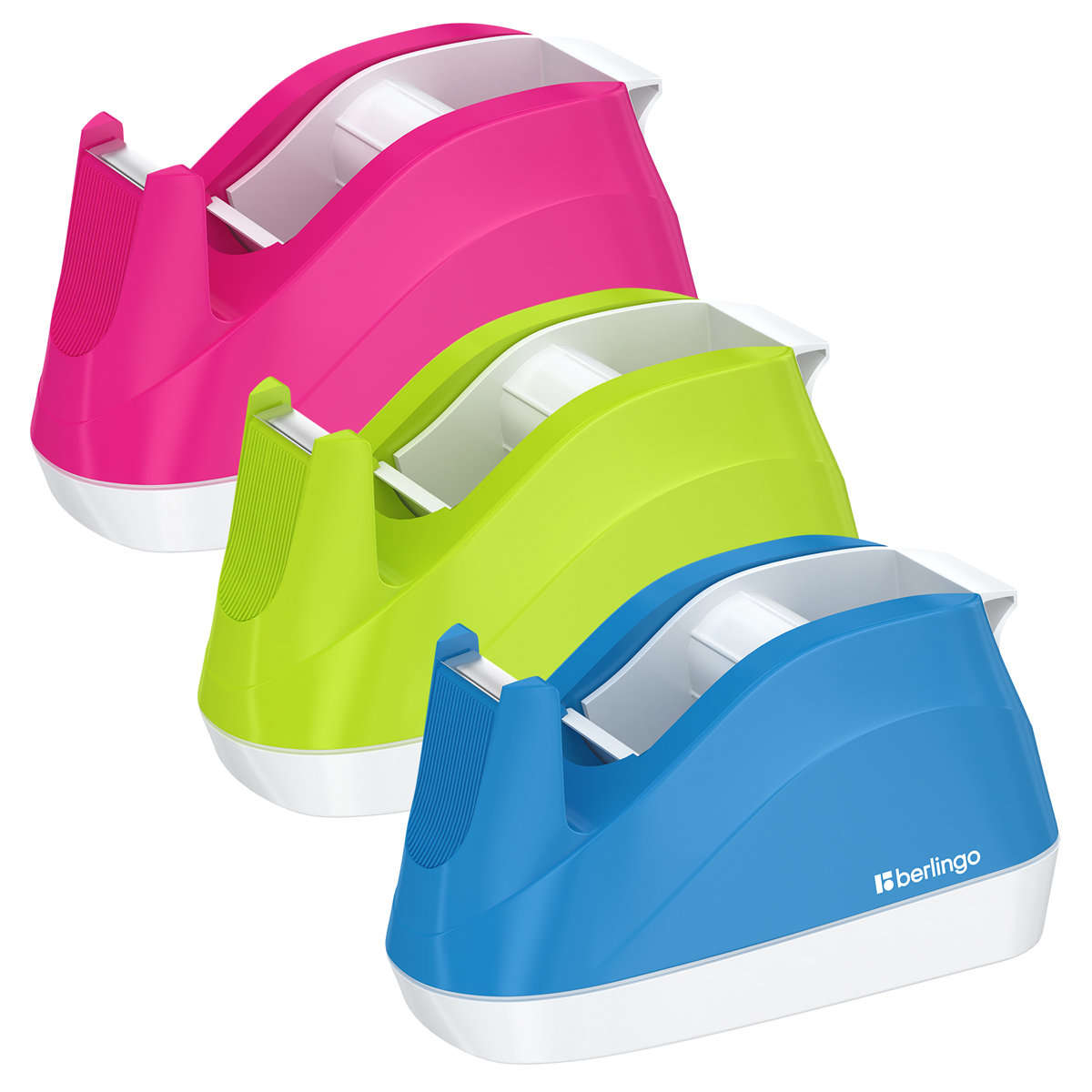 Диспенсер для клейкой ленты Berlingo "Fluent" ассорти