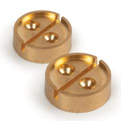 Опечатывающее устройство под нить/проволоку, плашка на 1 печать, КОМПЛЕКТ 2 шт. d-27 мм. латунь /1/