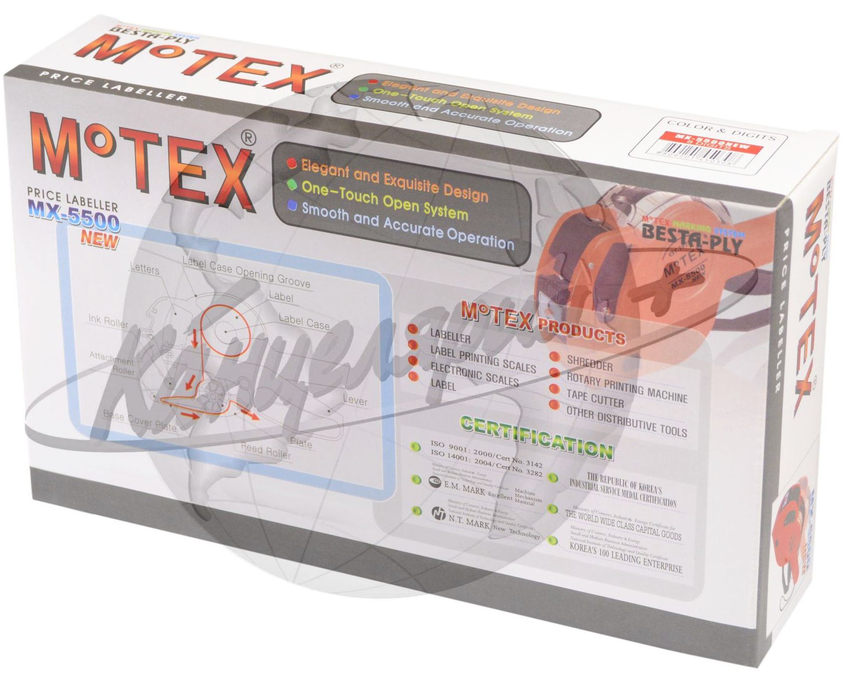 Этикет-пистолет "Motex" однострочный 8 символов /1/