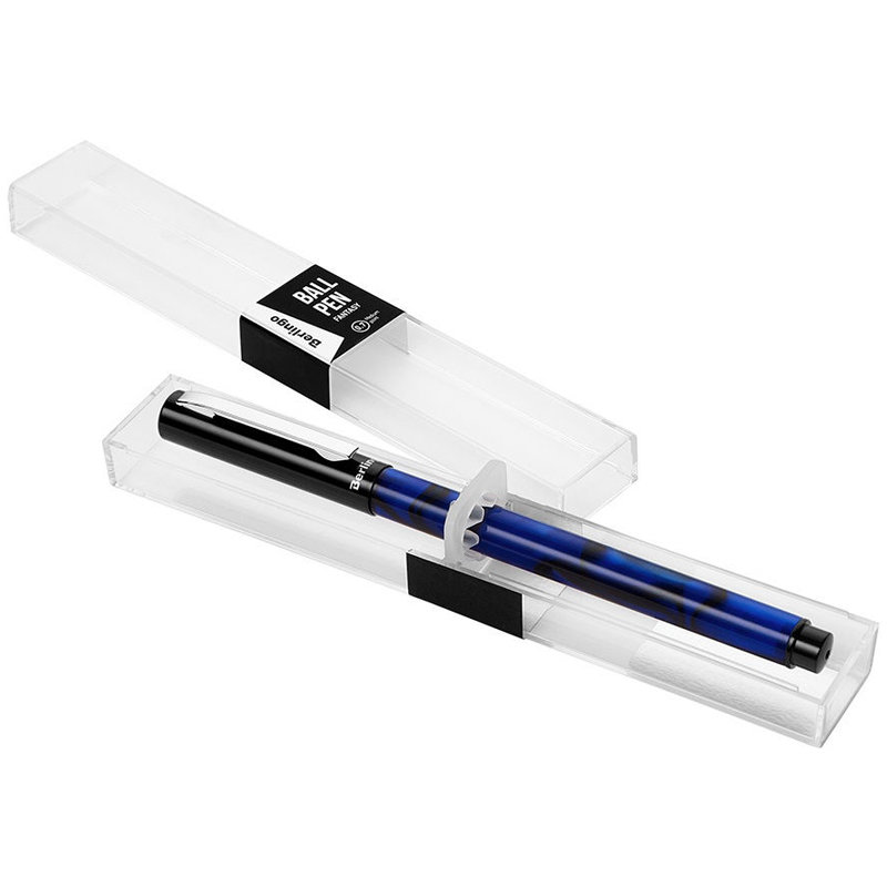 Ручка шариковая синяя Berlingo "Fantasy" 0,7мм. синий акрил /10/