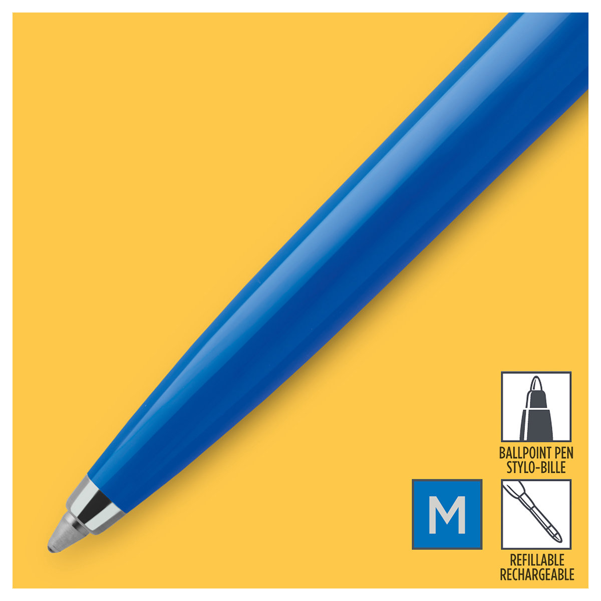 Ручка шариковая Parker "Jotter Blue CT", синяя, 1,0мм, кнопочн., пластик. корпус, блистер