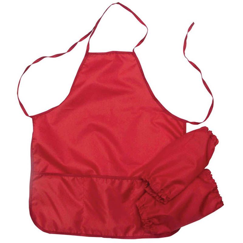 Фартук для труда "ArtSpace" с нарукавниками красный /12/