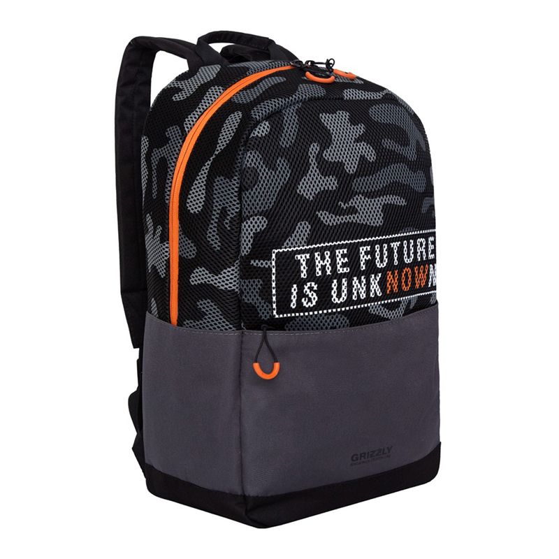 Рюкзак "Grizzly" черный-серый /1/