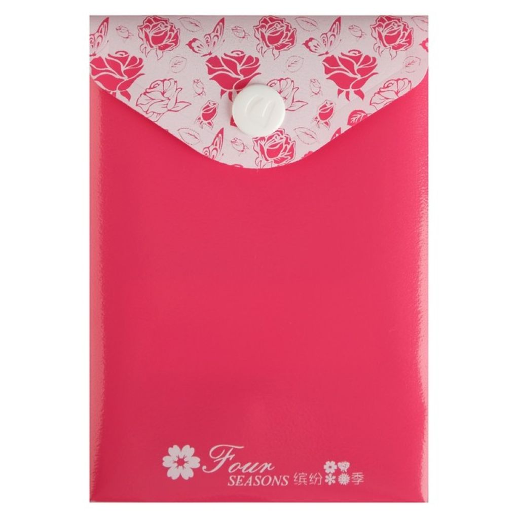 Папка на кнопке А7 "Comix" розовый /10/