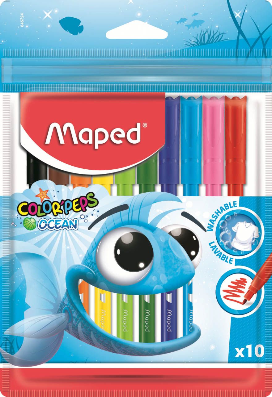 Фломастеры 10цв. "Maped" Colors Ocean /12/