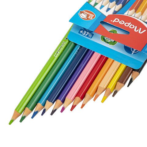 Карандаши 12цв. Maped "Color'peps Strong" пластиковые /12/