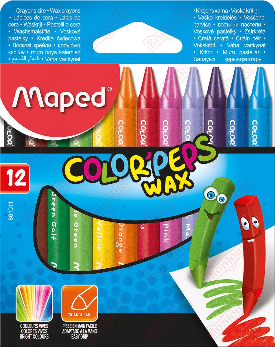 Мелки 12цв. Maped "COLOR' PEPS" восковые /12/
