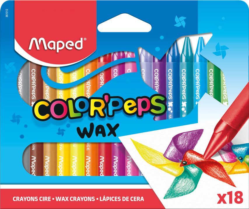 Мелки 18цв. Maped "COLOR' PEPS" восковые /12/