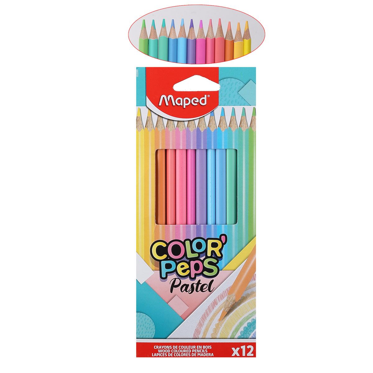 Карандаши 12цв. "COLOR'PEPS PASTEL" пастельные цвета /12/