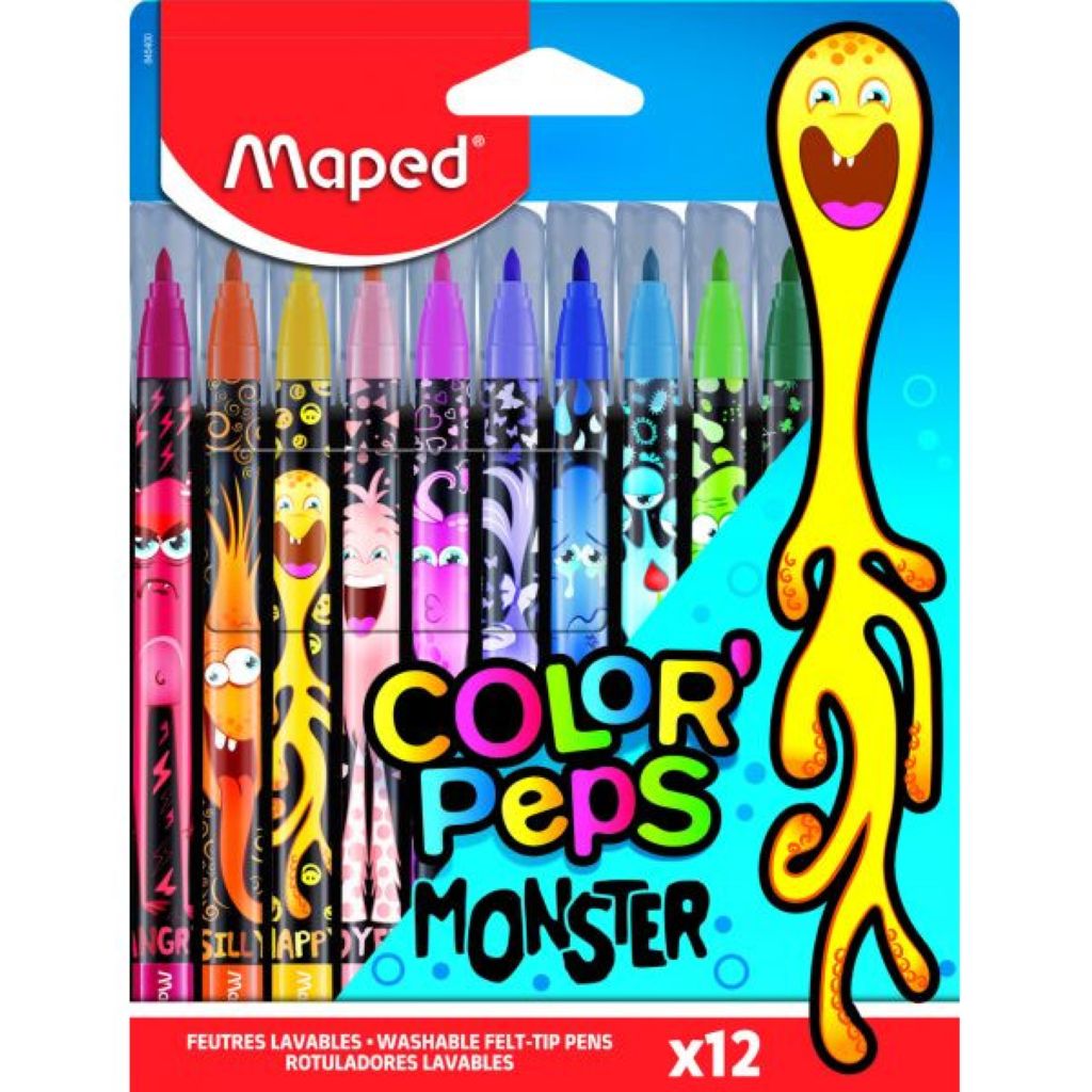 Фломастеры 12цв. Maped "COLOR'PEPS MONSTER" /12/
