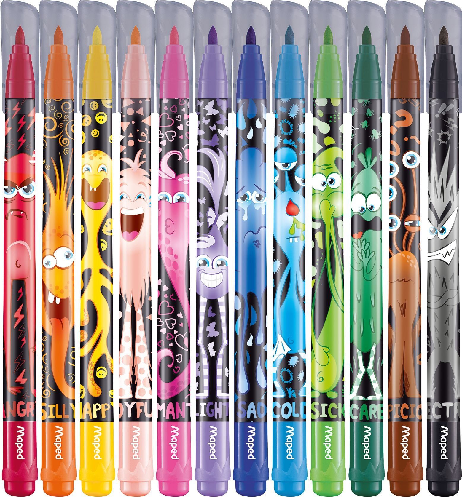 Фломастеры 24цв. Maped "COLOR'PEPS MONSTER" картон. упак. /12/