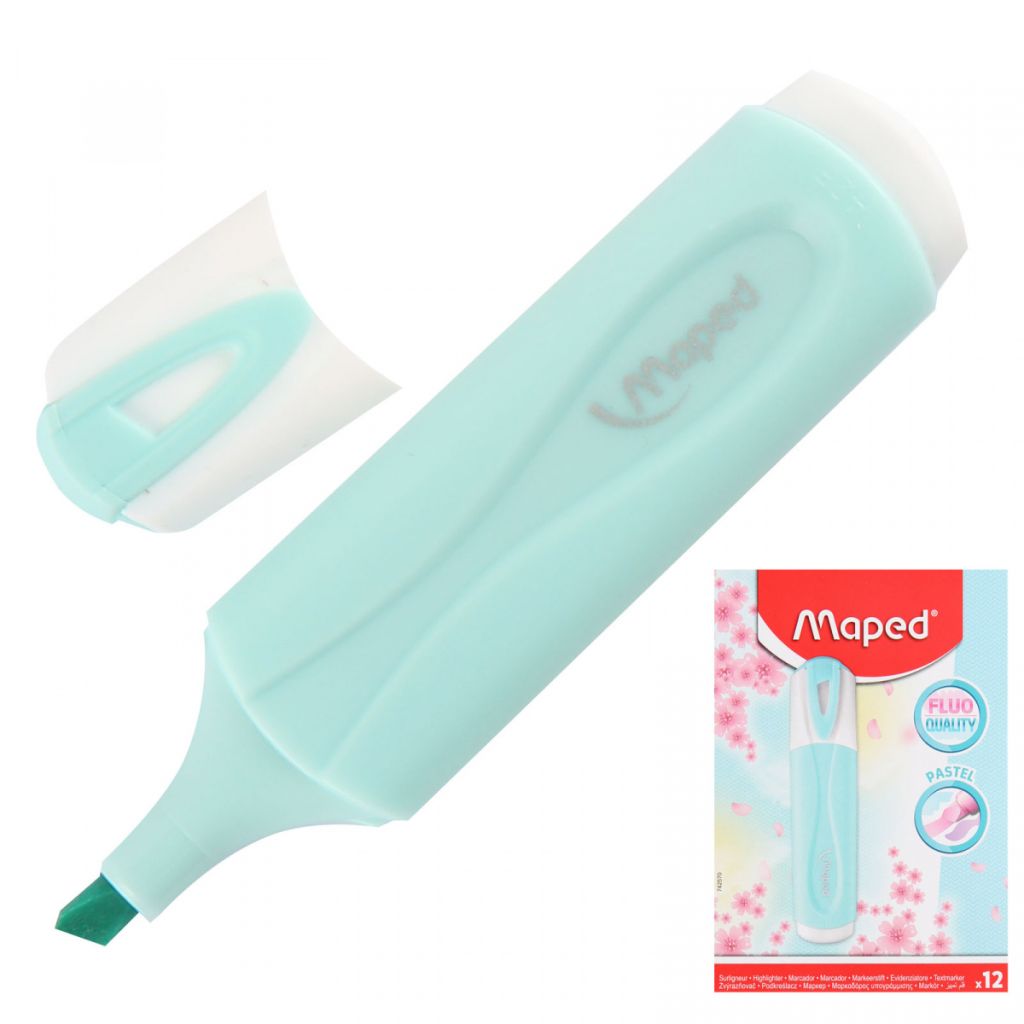 Маркер-текстовыделитель Maped "FLUO PEP'S CLASSIC" пастельный голубой 1-5мм /12/