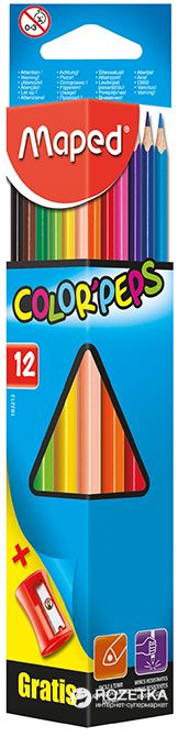 Карандаши 12цв. Maped "Color'peps" + точилка /12/