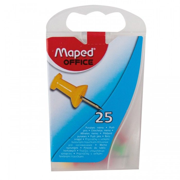 Кнопки  25шт. "Maped" гвоздики ассорти /12/
