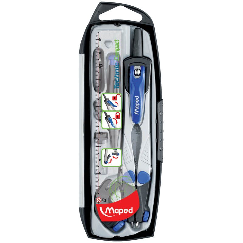 Готовальня  5предметов Maped "Technic compact" /10/