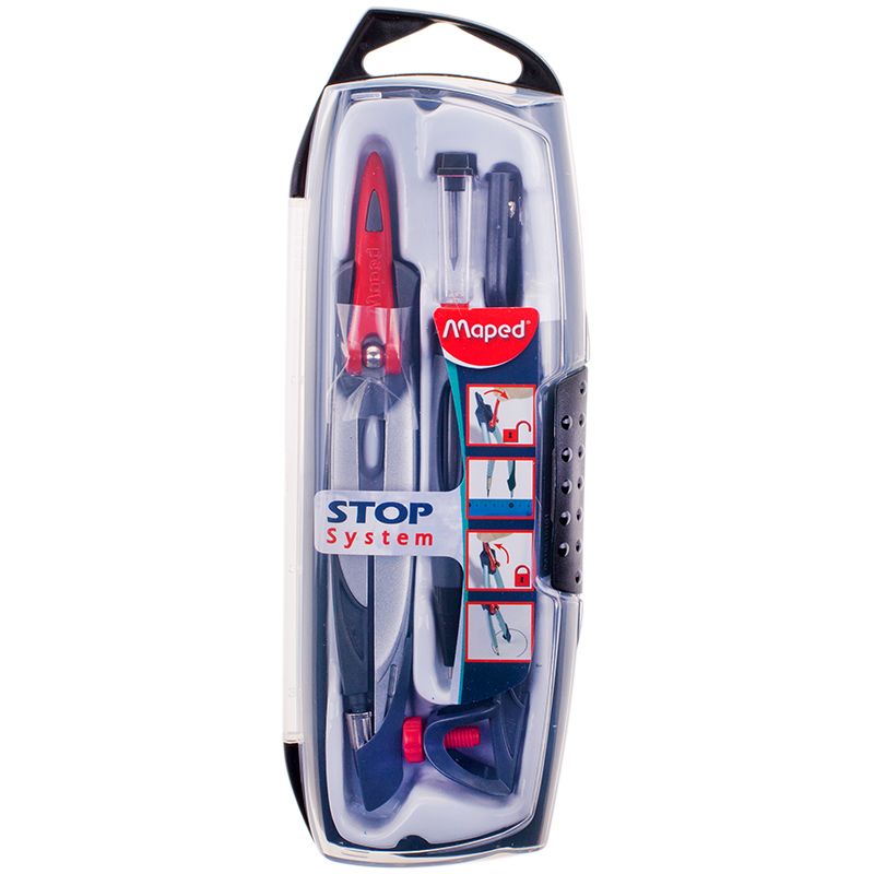 Готовальня  5предметов Maped "Stop System" /10/