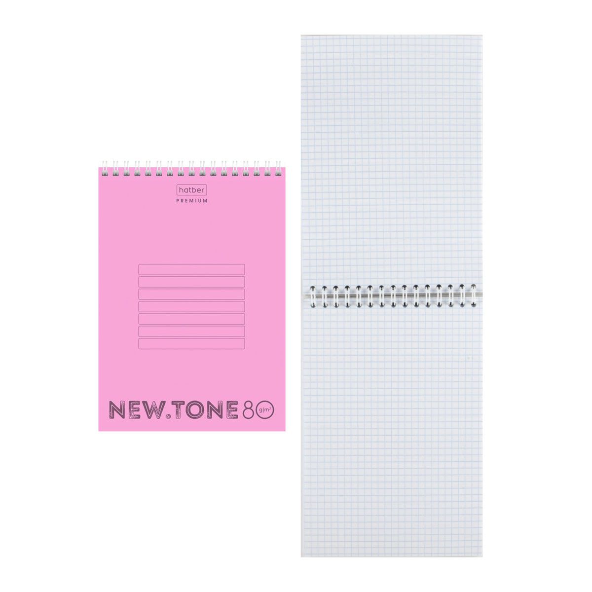 Блокнот А5  80л. Hatber "NEWtone Pastel. Пион" на гребне /4/