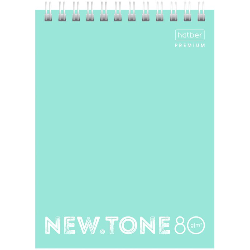 Блокнот А6  80л. Hatber "NEWtone Pastel. Мята" на гребне /4/