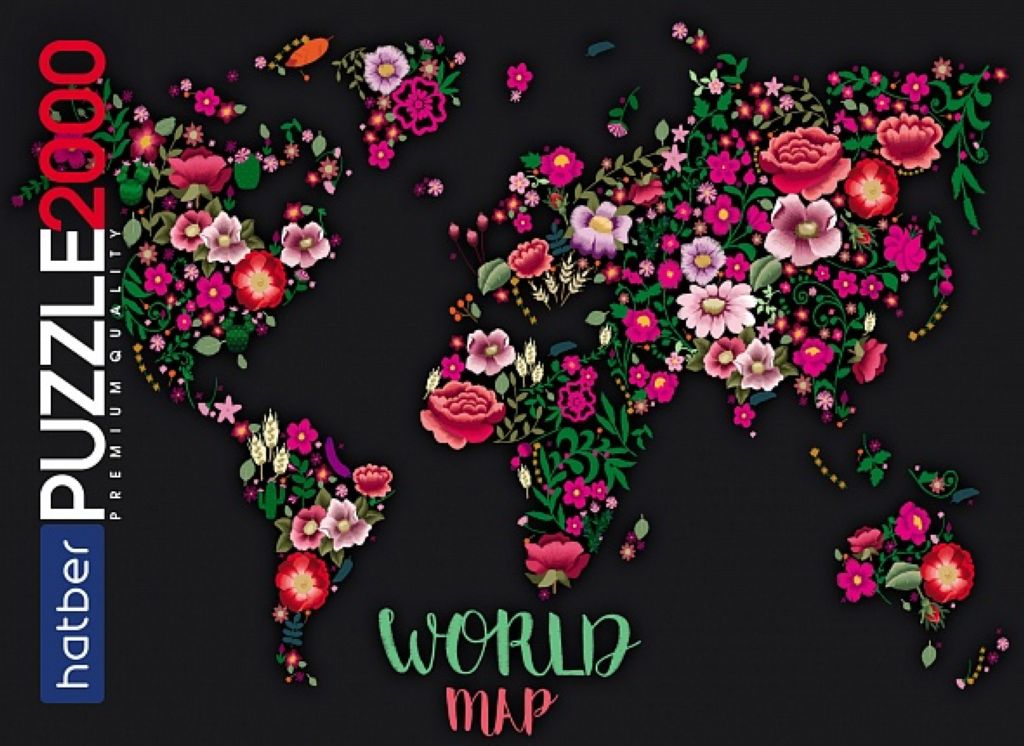 Пазл 2000 элементов "Flower map" /1/