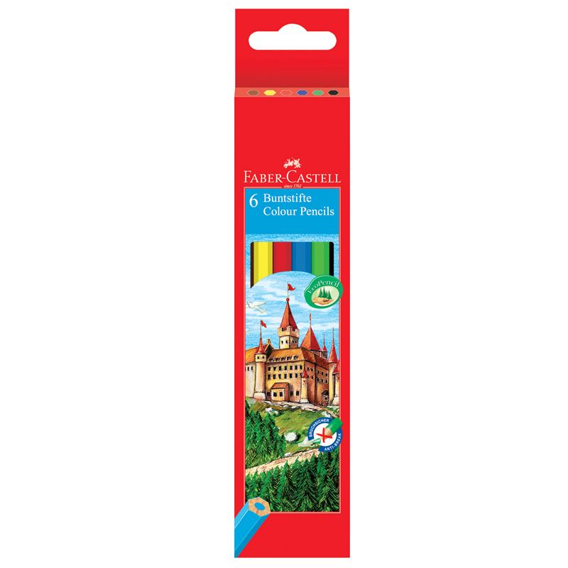 Карандаши  6цв. "Faber-Castell" Eco Замок /6/