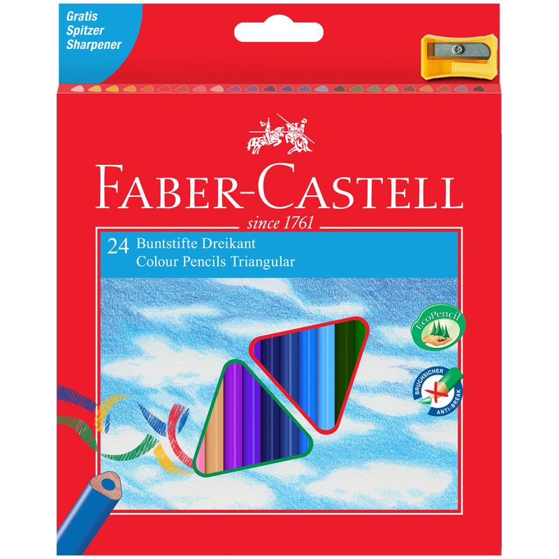 Карандаши 24цв. "Faber-Castell" Eco с точилкой /12/