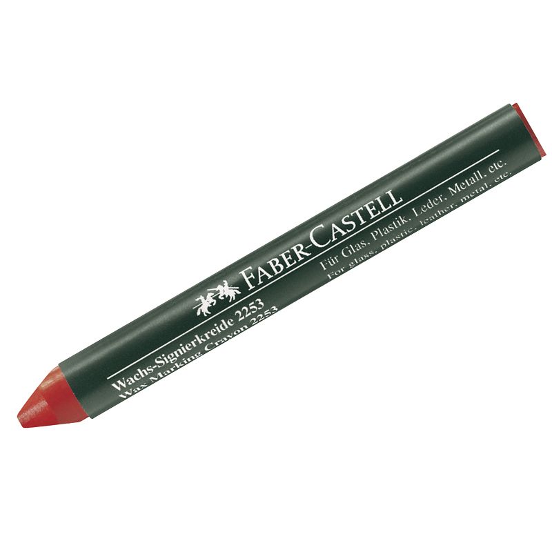 Мелок восковой универсальный Faber-Castell красный /12/