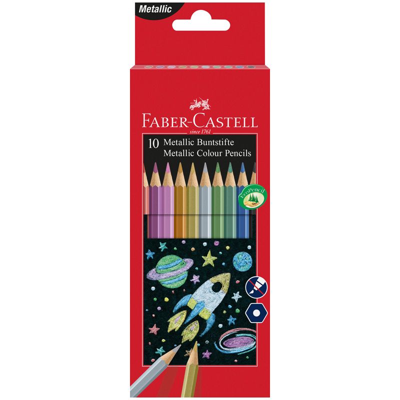 Карандаши 10цв. "Faber-Castell" металлик