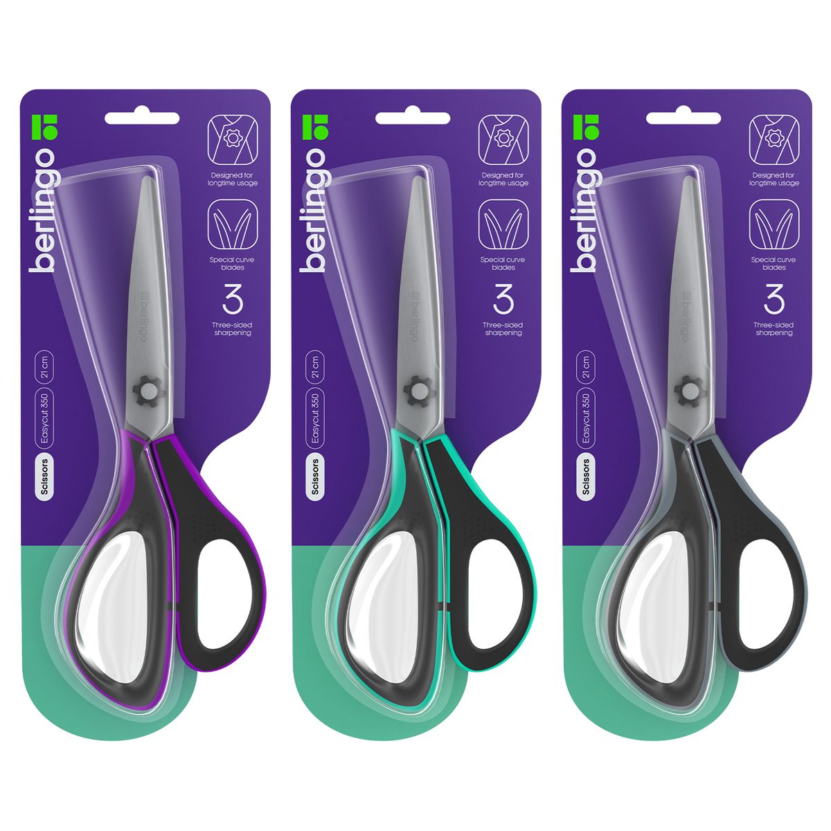 Ножницы 21см "Berlingo" Easycut 350 /12/