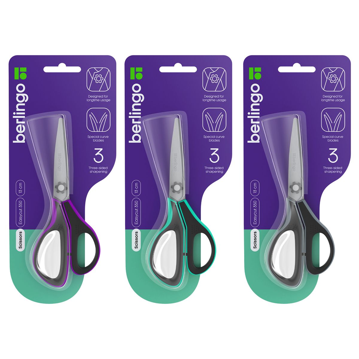 Ножницы 13см "Berlingo" Easycut 350 /12/