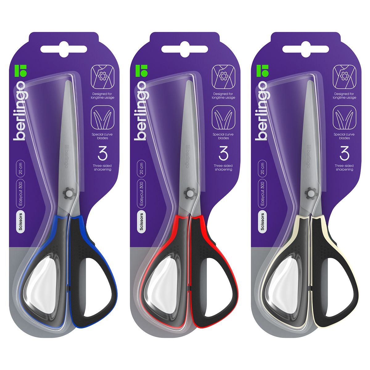 Ножницы 20см "Berlingo" Easycut 300 /12/