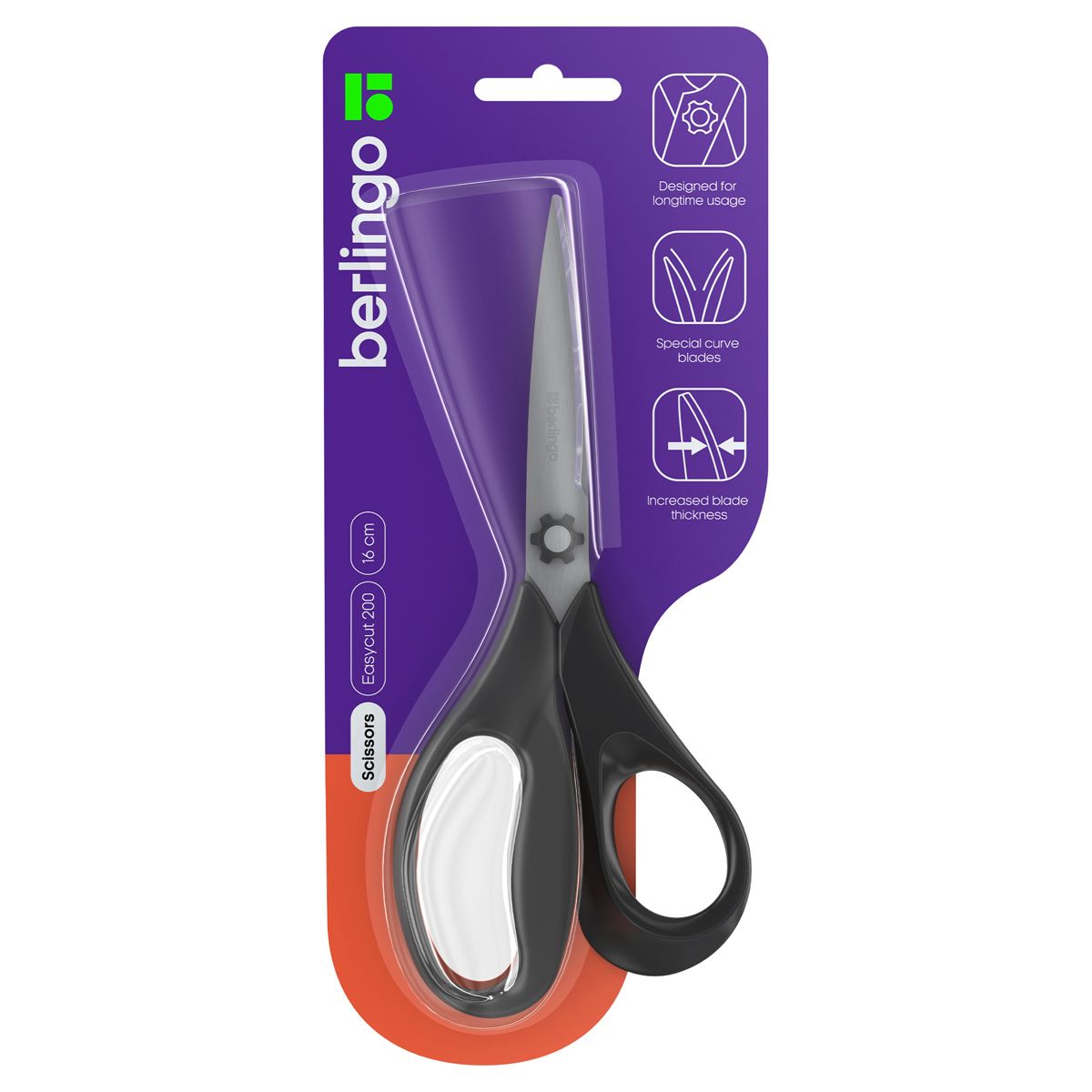 Ножницы 16см "Berlingo" Easycut 200 /12/