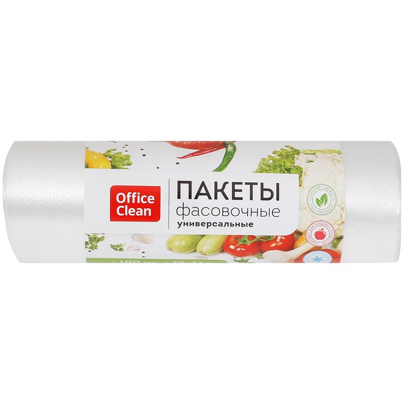 Пакет (фасовка) OfficeClean ПНД 25*32см, 6мкм, рулон 100 шт. /25/