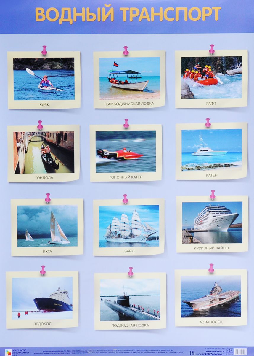 Плакат "Водный транспорт" /30/