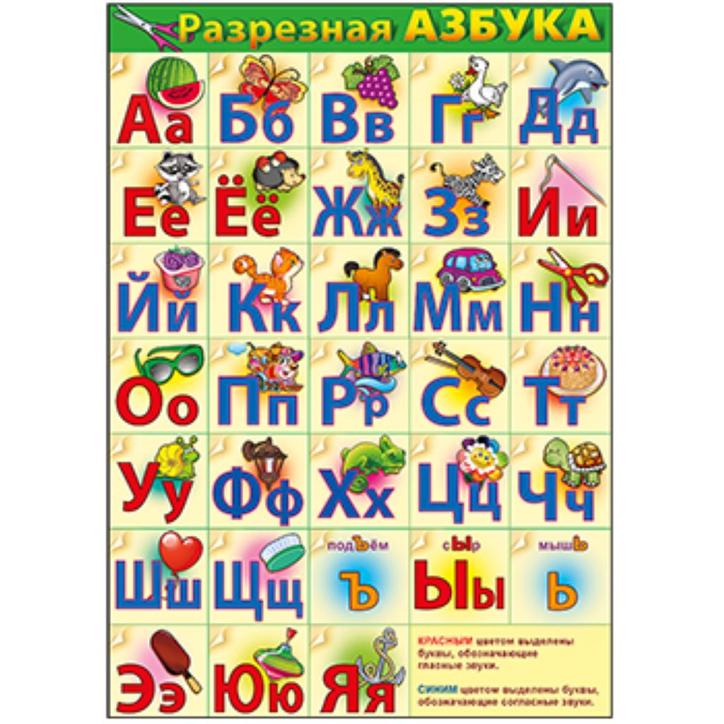 Плакат А2 "Разрезная азбука" /10/