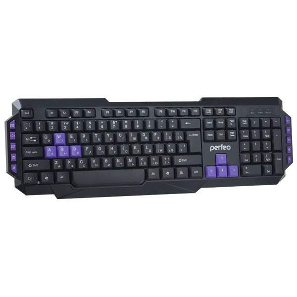 Клавиатура беспроводная Perfeo Robotic USB черная /1/